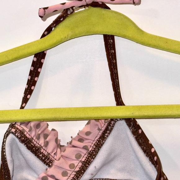 Green dog brown and pink baby bathing suit size 12 month - Picture 5 of 8